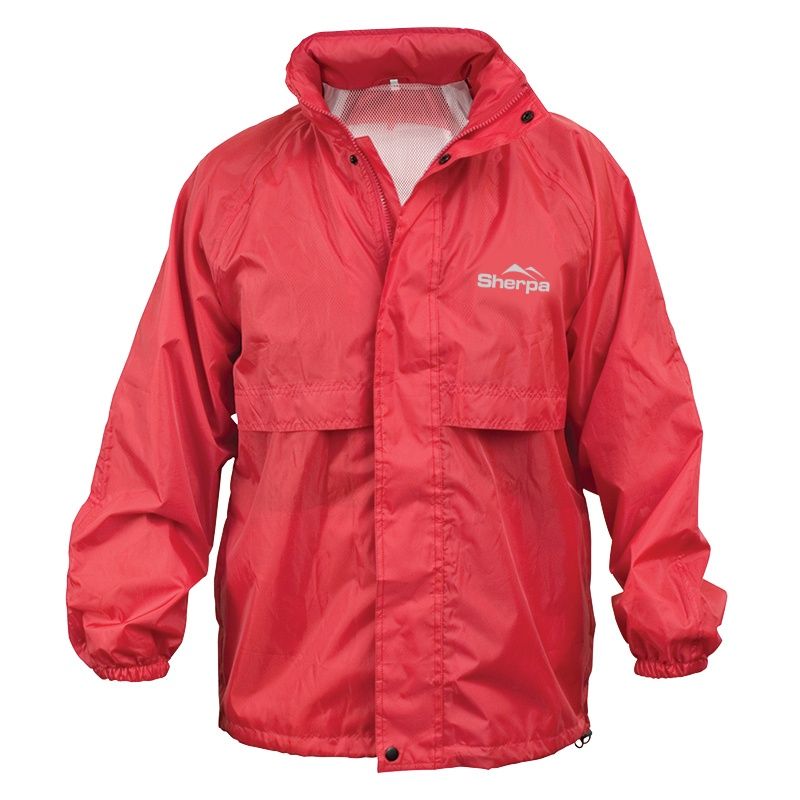 Sherpa Kid&#39;s Stay Dry Hiker Rain Jacket Red, Size: XS