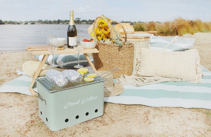 Good Vibes Portable Charcoal BBQ - Sage