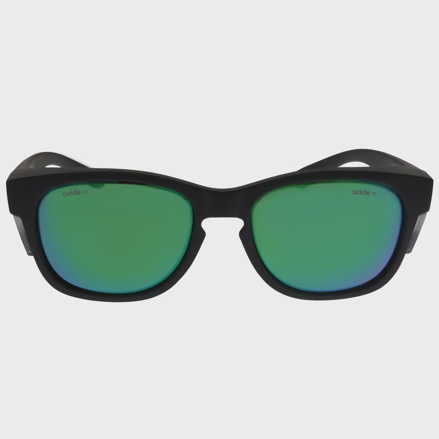 Oxide Storm Matt Black Green Mirror Safety Sunglasses