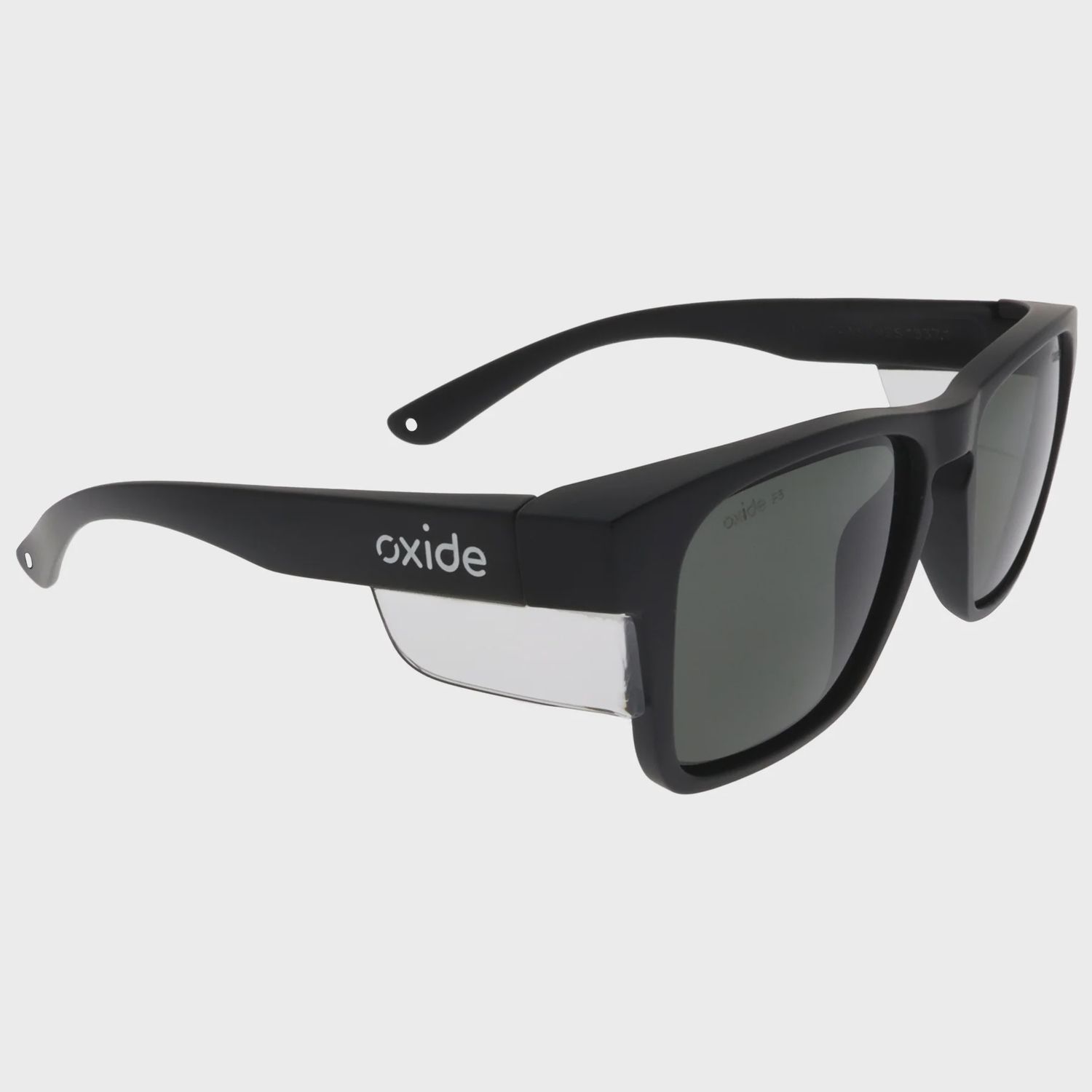 Oxide Frost Safety Sunglasses, Colour: Matt Black-Grey