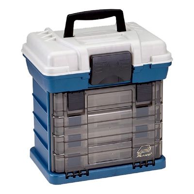 Plano 1364 4-By 3600 Rack System Tackle Box Blue &amp; Clear