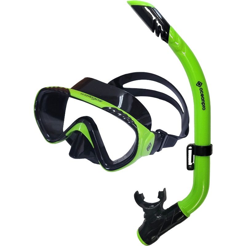 Wategos Junior Mask Snorkel Set, Colour: Lime