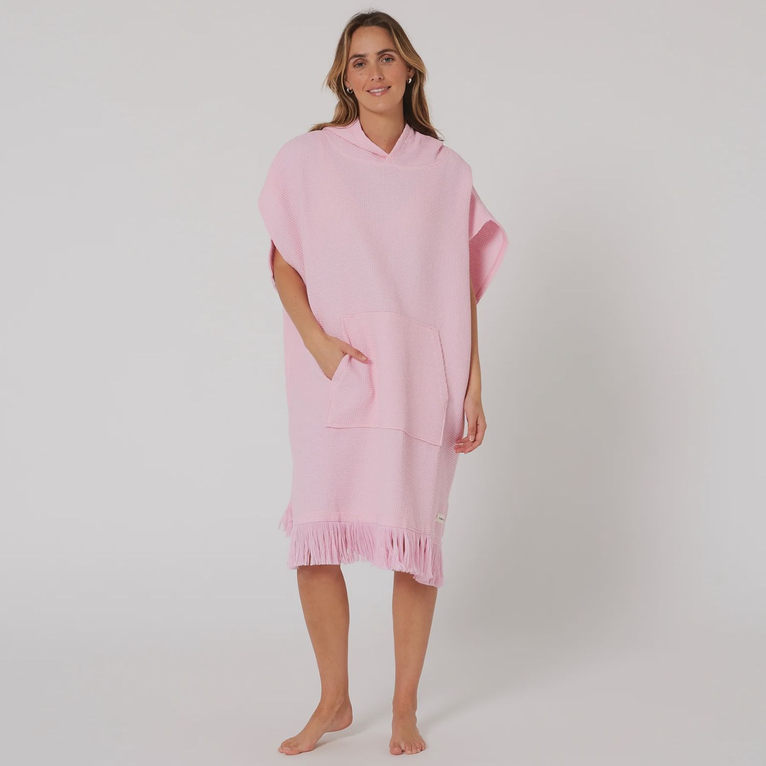 Ocean &amp; Earth Ladies Waffle Poncho