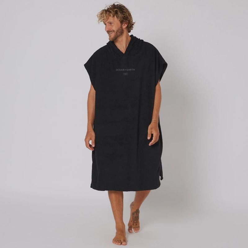 Ocean &amp; Earth Mens Terry Hooded Poncho