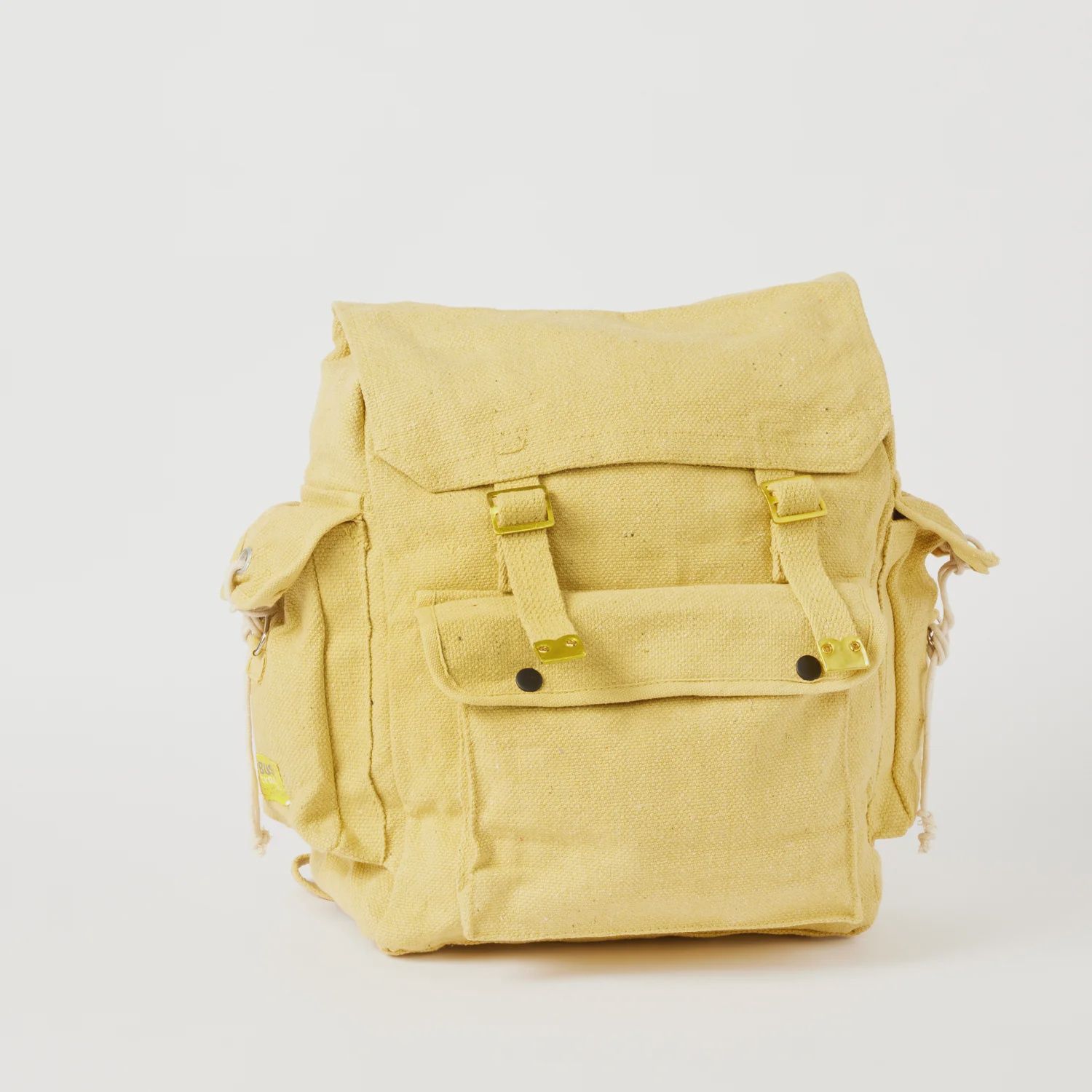 Cotton Canvas Webbing RUCKSACK KHAKI OR BLACK, Colour: KHAKI