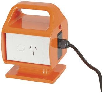 Portable RCD with 15A to 10A Mains Plug Conversion