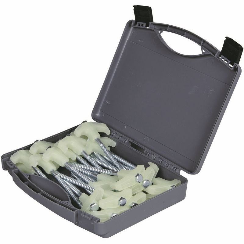 Screw In Tent Peg Set 25 Piece Glow in the dark