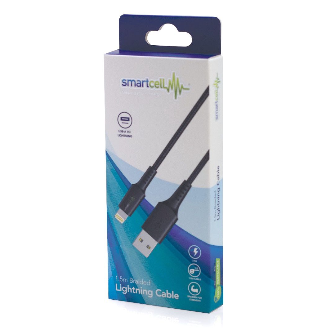 1.5m Braided Lightning Cable, Smartcell