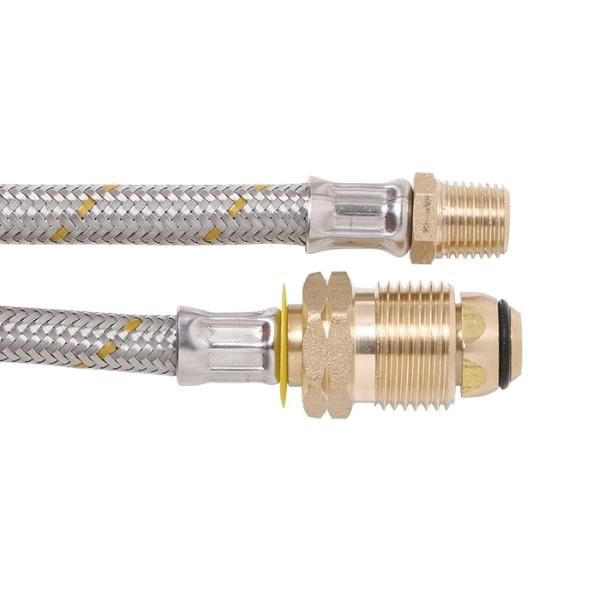 8mm Stainless Steel Pigtail 1/4″ NPT M x POL (600mm)