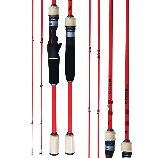 13 Fishing Code Red Rod (Instore Only), Size: 7&#39;3&quot; Ultra Light 1-3kg