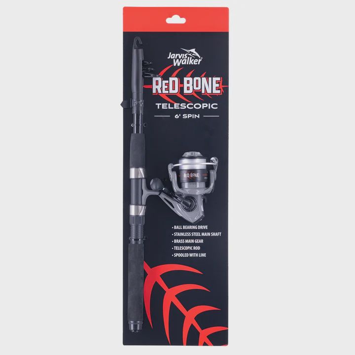 Jarvis Walker Red Bone Telescopic Rod &amp; Reel Combo