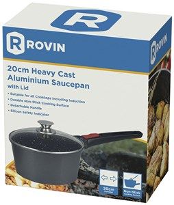 Rovin Induction Saucepan 20cm with Removable Handle + Lid