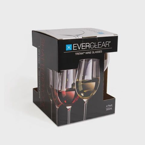 Everclear Tritan Wine Glass 4pk 355ml Was$ 49.95 Now $38  (DIS)