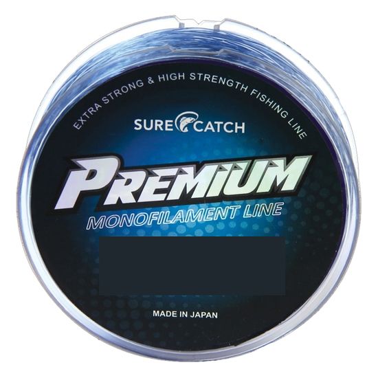 300m Spool of Surecatch Premium Monofilament Fishing Line - Blue Mono Line, Weight: 8LB