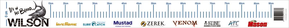 Vinyl fish measure - adhesive