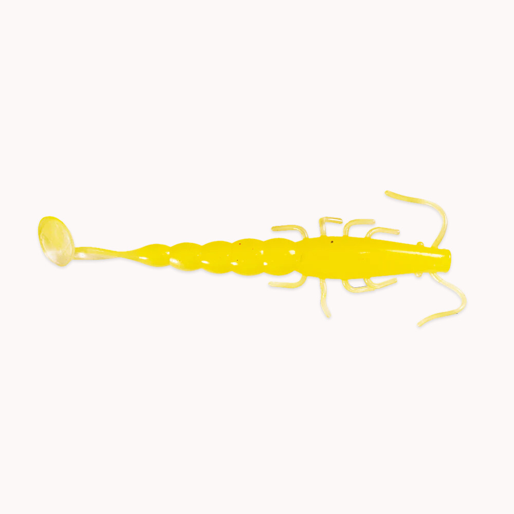 MADEYES PADDLE PRAWN 7" 4 PER PACK, Colour: GLOW/CHARTREUSE