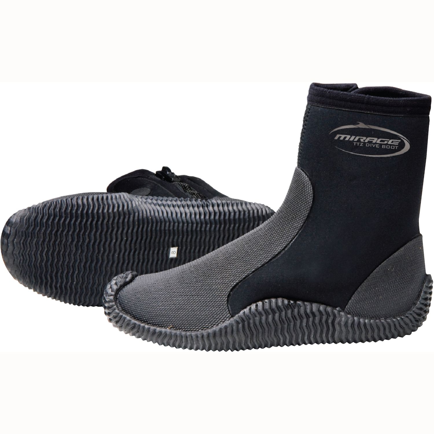 TTZ Dive Boots W/Zip, Size: 5