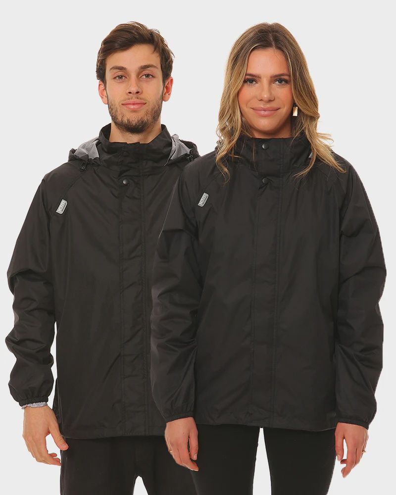 STASH RAIN JACKET, Colour: BLACK, Size: SMALL