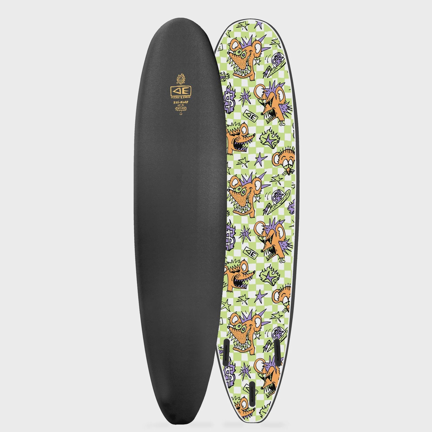 OCEAN+EARTH Soft Board  Ezi Rider (Instore Only), Colour: Black 22, Size: 8'0"
