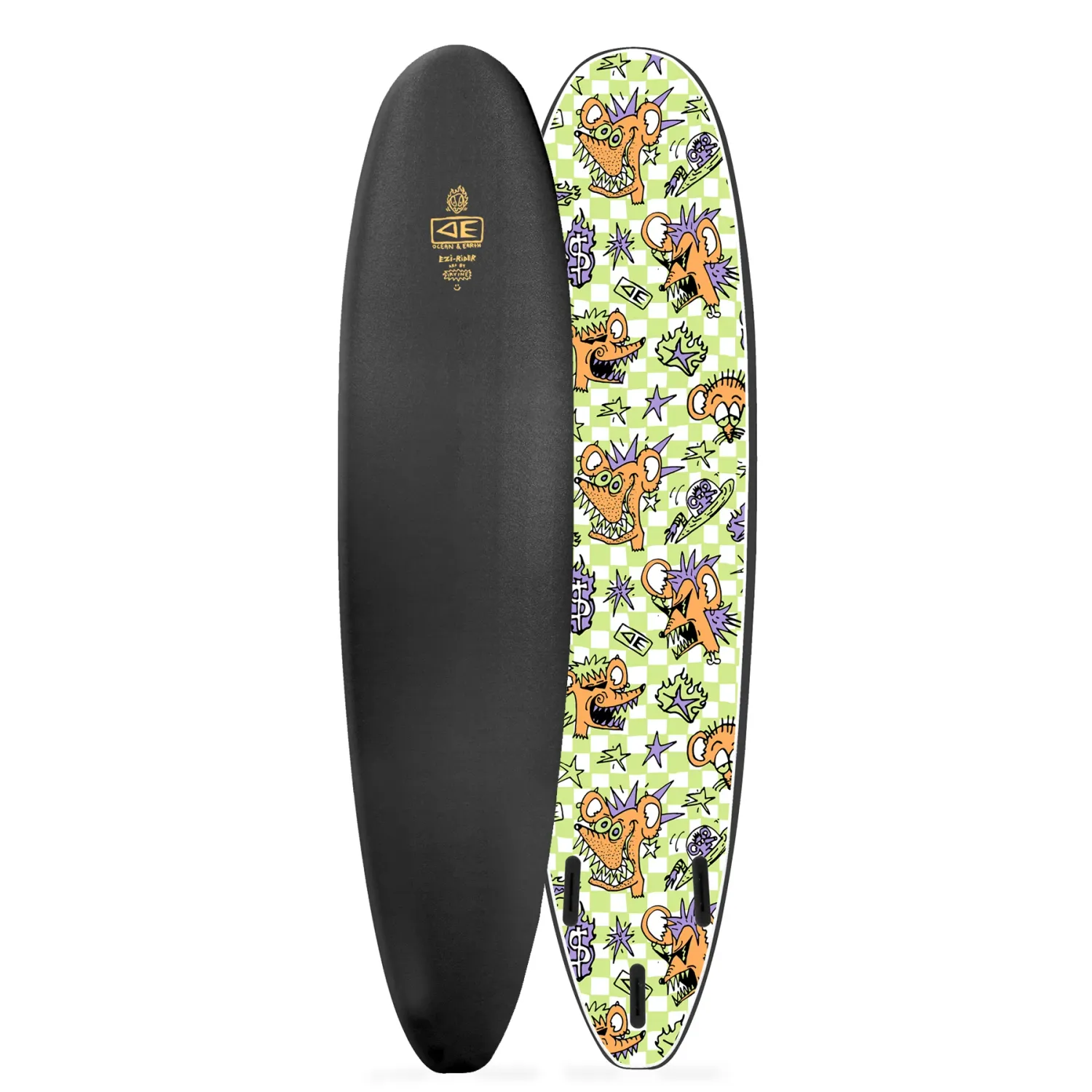 OCEAN+EARTH Soft Board  Ezi Rider (Instore Only), Colour: Black 22, Size: 8'0"