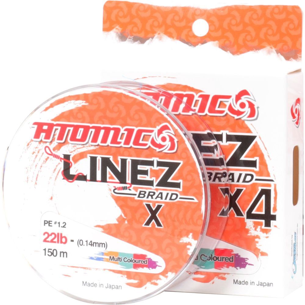 LINEZ BRAID X4 MULTICOLOURED, Size: 6LB - 150M
