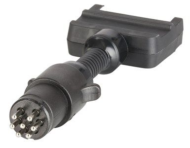 Trailer Adaptor - 7 Pin Flat Plug to 7 Pin Small Round Socket