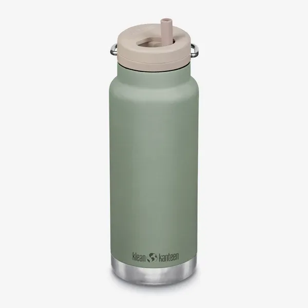 Klean Kanteen 32oz (946 ml) &amp; 20oz (592ml) TKWide Insulated Water Bottle with Twist Cap, Colour: Sea spray, Size: 32oz(946ml)