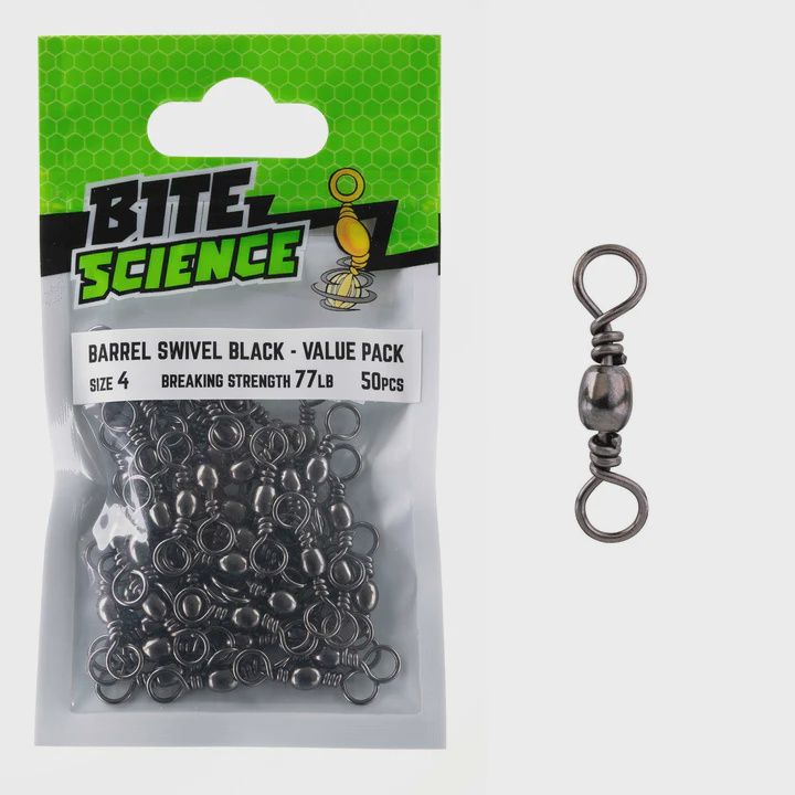 Black Barrel Fishing Swivels