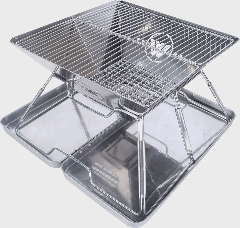 Wildtrak Frontier 360 Stainless Steel 36.5cm Folding BBQ Firepit w/ Bag  WAS $99 NOW $