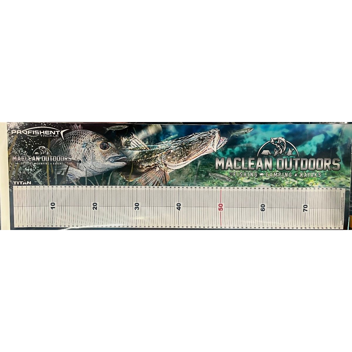 Maclean Outdoors Brag/Measure Mats, Design: Bream/Flathead  78cm