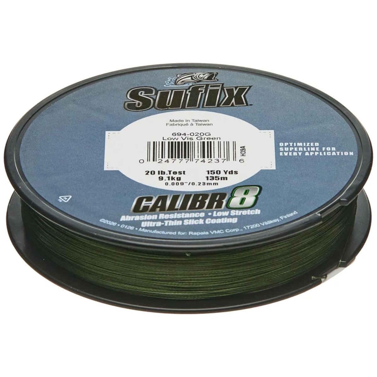 Sufix Calibr8 Braided Line Low Vis Green