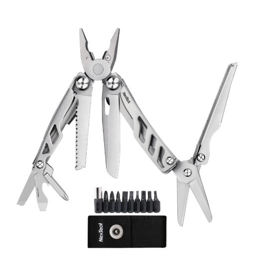 NexTool Flagship Max 14-in-1 Multi-Tool with Bit Kit &amp; Nylon Belt Pouch