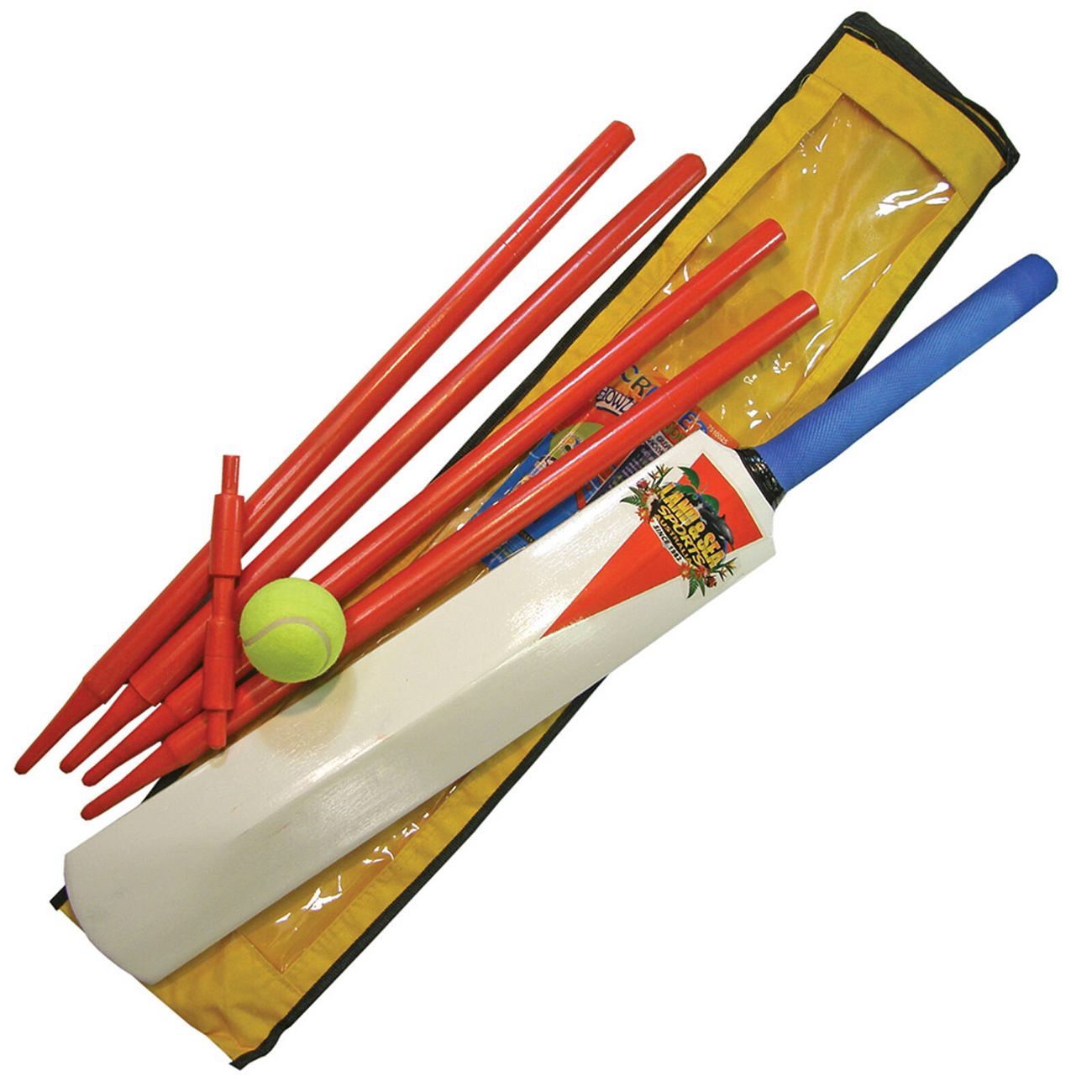 Land &amp; Sea Beach/Park Cricket Set w/ No.5 Adult Wood Bat/Ball/Wickets/Bails/Bag