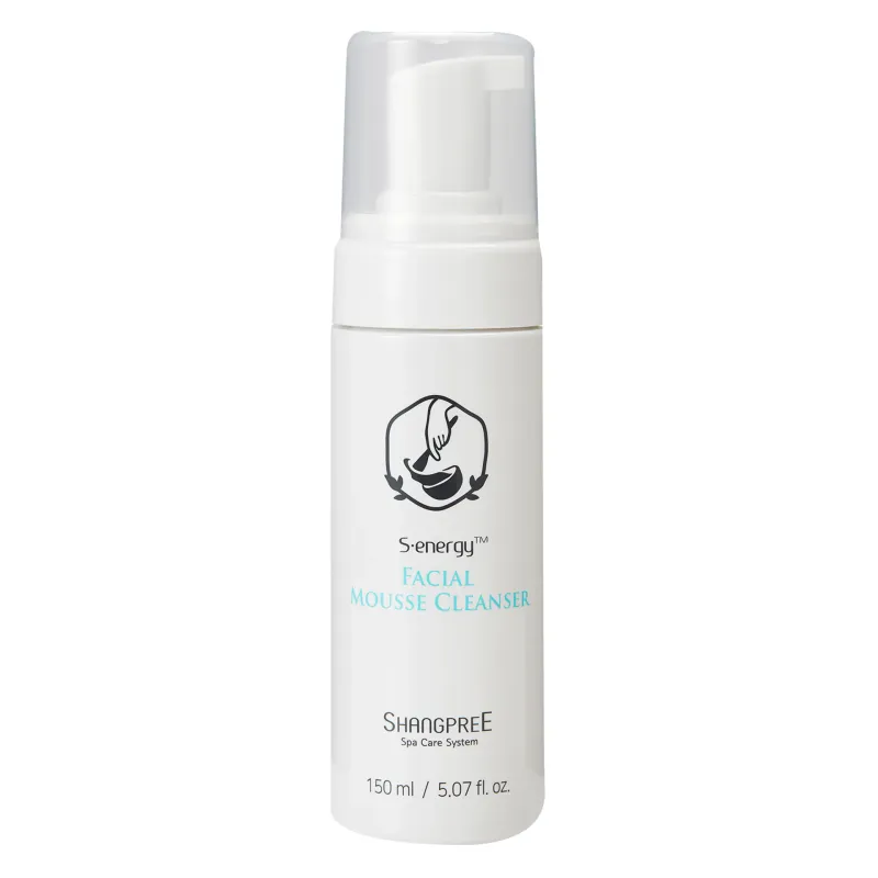 Shangpree S-Energy Facial Mousse Cleanser

Shangpree S-Energy Facial Mousse Cleanser cleanses the skin, removing make-up and impurities. Its delicate formula is suitable for all skin types, based on the botanical complex Herb Blend, a patented extract containing 5 nutrients beneficial for the skin, with anti-inflammatory, antioxidant, calming, astringent and moisturizing effects - lavender, sage, oregano, mint and bergamot.
Order of use: 01 Cleaning &amp; make-up removal
Skin type: All skin types
Skin concerns: Dilated pores | Excess sebum | Dehydration | Imperfections | Dry skin | Dull skin | Sensitive skin | Anti-aging
For: Unisex
Size: 150 ml