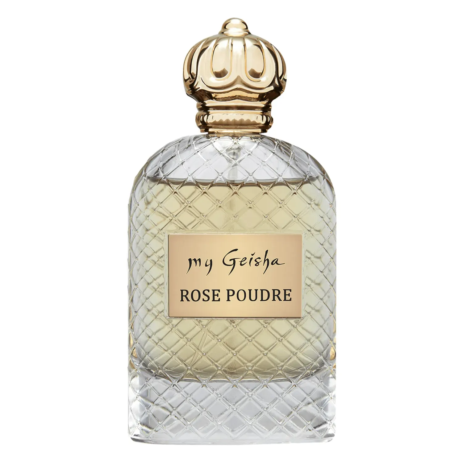 my Geisha Rose Poudre- Extrait de Parfum

Top notes: lychees, rhubarb, bergamot and nutmeg; Middle notes: Grasse rose, peony, musk, vanilla; Base notes: casmeran, cedar, haitian vetiver and incense

The duality of my Geisha Rose Poudre Extrait de Parfum is given by the interesting mix of flavors: the delicacy of the rose and the effervescence of the bergamot combine with the intensity of vanilla and musk, all of which are perfectly completed by the woody base. Sensual and delicate but strong, while preserving the Oriental character – my Geisha, will envelop you in a seductive, powdered-vanilla aroma.

For: Women
Scent Family: Powdery | Oriental | Floral
Size: 100 ml