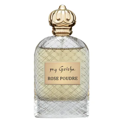 my Geisha Rose Poudre- Extrait de Parfum

Top notes: lychees, rhubarb, bergamot and nutmeg; Middle notes: Grasse rose, peony, musk, vanilla; Base notes: casmeran, cedar, haitian vetiver and incense

The duality of my Geisha Rose Poudre Extrait de Parfum is given by the interesting mix of flavors: the delicacy of the rose and the effervescence of the bergamot combine with the intensity of vanilla and musk, all of which are perfectly completed by the woody base. Sensual and delicate but strong, while preserving the Oriental character – my Geisha, will envelop you in a seductive, powdered-vanilla aroma.

For: Women
Scent Family: Powdery | Oriental | Floral
Size: 100 ml
