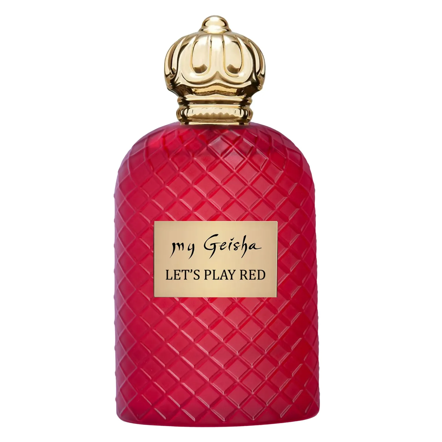 my Geisha Let’s Play Red - Extrait de Parfum

Redder than Red. More irresistible than Temptation. Discover the new fragrance of absolute seduction: Let’s Play Red! An irresistible invitation into a world of erotism and mystery, where each drop of perfume unfolds into a tale of passion. Featuring a unique blend of vibrant and sensual notes, this perfume extract is enriched with pheromones to enhance attraction and awaken hidden desires.

The top notes contain rose, biscotti, and figs, opening the fragrance with a promise of an unexpected adventure. The heart of the perfume pulses with accents of amaretto and honey, an aphrodisiac blend that awakens the senses and invites intimacy. Finally, the base ingredients of amber and cloves add a decadent note, laden with eroticism and refinement. Be seductive, be confident. Be unmistakable with LET&#39;S PLAY RED.

For Women
Scent Family: Oriental | Gourmand
Size: 100 ml