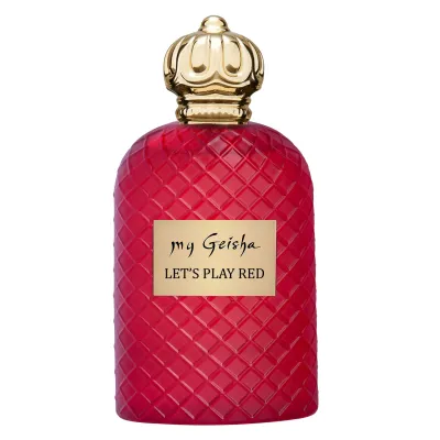 my Geisha Let’s Play Red - Extrait de Parfum

Redder than Red. More irresistible than Temptation. Discover the new fragrance of absolute seduction: Let’s Play Red! An irresistible invitation into a world of erotism and mystery, where each drop of perfume unfolds into a tale of passion. Featuring a unique blend of vibrant and sensual notes, this perfume extract is enriched with pheromones to enhance attraction and awaken hidden desires.

The top notes contain rose, biscotti, and figs, opening the fragrance with a promise of an unexpected adventure. The heart of the perfume pulses with accents of amaretto and honey, an aphrodisiac blend that awakens the senses and invites intimacy. Finally, the base ingredients of amber and cloves add a decadent note, laden with eroticism and refinement. Be seductive, be confident. Be unmistakable with LET&#39;S PLAY RED.

For Women
Scent Family: Oriental | Gourmand
Size: 100 ml
