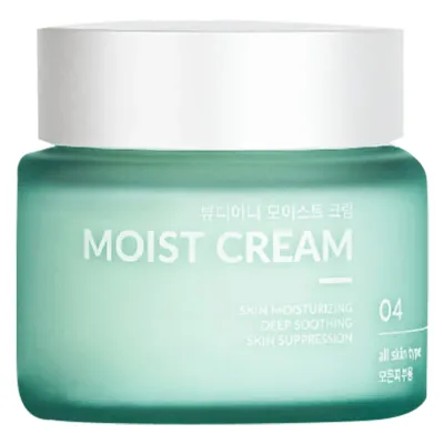 Beaudiani Moist Cream
Moisturizing cream for all skin types, 50 ml

Beaudiani Moist Cream hydrates, nourishes, regenerates and restores skin elasticity. Hyaluronic acid and ceramides, together with natural ingredients such as shea butter, algae extract and inositol, maintain the skin&#39;s hydrolipidic balance, preventing premature aging. Ceramides limit the amount of water evaporating from the epidermis, thus protecting the skin&#39;s natural barrier. If you are confronted with dehydrated, dry, dull skin that is flaking or shows signs of redness, it means you need a dose of ceramides.

All Beaudiani products are vegan, completely inspired by nature, with plant ingredients and formulas that do not contain silicone, dyes, sulphates or parabens.
Skin type: All skin types
Routine: Day routine | Evening routine
Skin concerns: Wrinkles | Dehydration | Imperfections | Dry skin | Dull skin | Sensitive skin | Firmness | Redness | Anti-aging
For: Unisex
Size: 50 ml