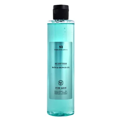 Stara Mydlarnia Scottish Bath&amp;Shower Gel For Men
ECO-FRIENDLY | VEGAN ☆☆☆☆☆

Stara Mydlarnia Scottish Bath&amp;Shower Gel For Men (250 ml) is a delicate bath and shower gel for men, containing nourishing ingredients such as seaweed extract, vitamin E, panthenol and vegetable glycerin. It cleans and revitalizes effectively, offering a lasting fresh sensation. The product is suitable for all skin types and can be used in your daily skin care routine. Its formula contains 96.8% ingredients of natural origin, being dermatologically tested.

Clean bodycare | Eco-friendly | Vegan
For: Men
Size: 250 ml