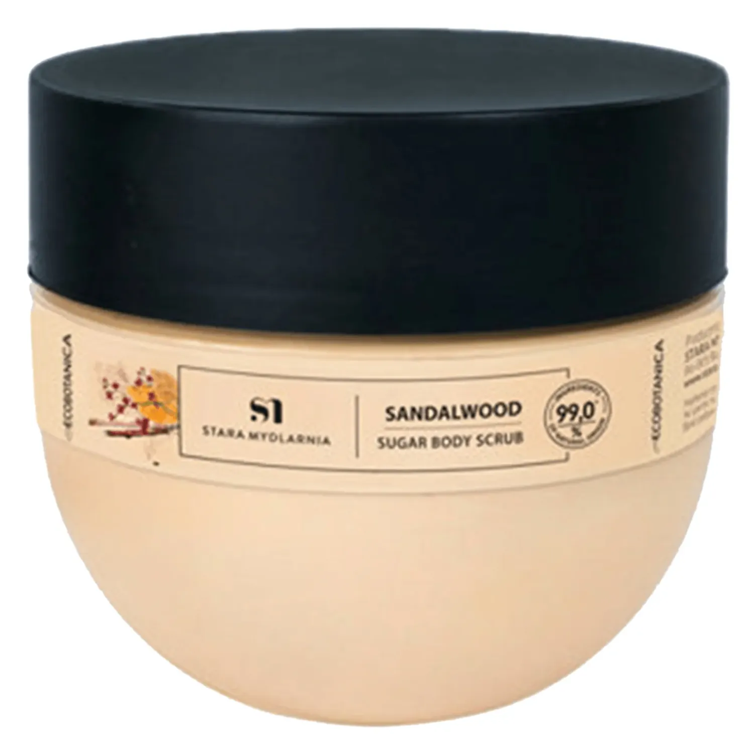 Stara Mydlarnia Sandalwood Body Sugar Scrub

The body scrub with sugar, sandalwood extract, sugar cane, vitamin E and natural oils, from Stara Mydlarnia (260g), contains sugar crystals and jojoba oil. Massaging with it removes dead cells, stimulates micro-circulation, cleanses and smooths the skin. High glycerin content moisturizes the skin and the sunflower seed oil has anti-ageing and moisturizing properties. Its formula contains 99.2% ingredients of natural origin.

For: Women | Men | Unisex
