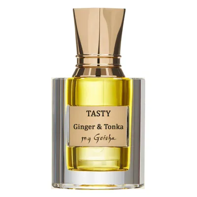 my Geisha Tasty Ginger &amp; Tonka - Huile de Parfum Premium
Top notes: ginger, caramel, eucalyptus; Middle notes: jasmine, cloves; Base notes: vanilla, white musk, nutmeg, amber

my Geisha Tasty Collection delights you with gourmet perfumes, so delicious that they will seem to you &quot;on the edge of the edible&quot;. Ginger &amp; Tonka Huile de Parfum is a true Oriental pastry, a harmless happiness with zero calories. The spicy notes and the gourmet flavors are complemented by the refreshing eucalyptus and Tonka beans, which offer an amber note to the oriental mix.
For: Women | Men | Unisex
Scent Family: Oriental | Gourmand
Size: 14 ml
Packaging: Premium