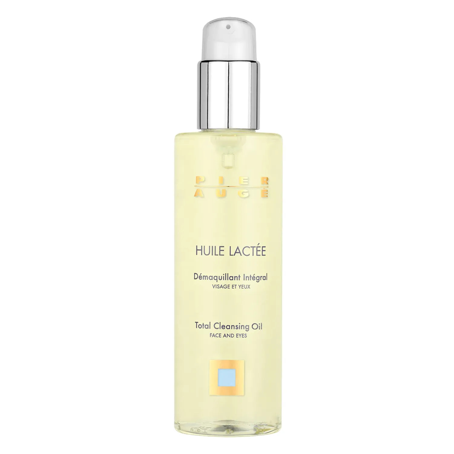 Pier Auge Huile Lactée Total Cleansing Oil

Cleansing oil for face and eyes, suitable for all skin types, 200 ml

With a delicate formula, Pier Augé Huile Lactée Total Cleansing Oil has a unique texture that transforms into cleansing milk on contact with water, removing all types of make-up, even waterproof or transfer-resistant. Enriched with macadamia oil and apricot oil, it cleanses the skin without aggresing it, leaving it supple, clean and hydrated.
Order of use: 01 Cleaning &amp; make-up removal
Skin type: Normal skin | Oily skin | Combination skin | Dry skin | Sensitive skin | Wrinkles and mature skin | All skin types
Routine: Day routine | Evening routine
Skin concerns: Wrinkles | Dehydration | Pigmentation spots | Dry skin | Dull skin | Sensitive skin | Redness | Couperose | Anti-aging
For: Unisex
Size: 200 ml