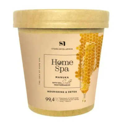 Stara Mydlarnia Manuka Bath Salt
Manuka honey bath salt from Stara Mydlarnia (350 g) has detoxifying, nourishing and relaxing properties, thanks to its mineral content such as magnesium, calcium, potassium and formula with 99.4% ingredients of natural origin. Sea salt regenerates the collagen and elastin fibers, and the Manuka honey has an antioxidant, moisturizing effect and improves skin elasticity. Sea salt bath is a great way to relax after a hard day. A warm and gourmet aroma will turn your bathing ritual into a real treat.
Clean bodycare | Eco-friendly | Vegan
For: Women | Men | Unisex
Size: 350 g