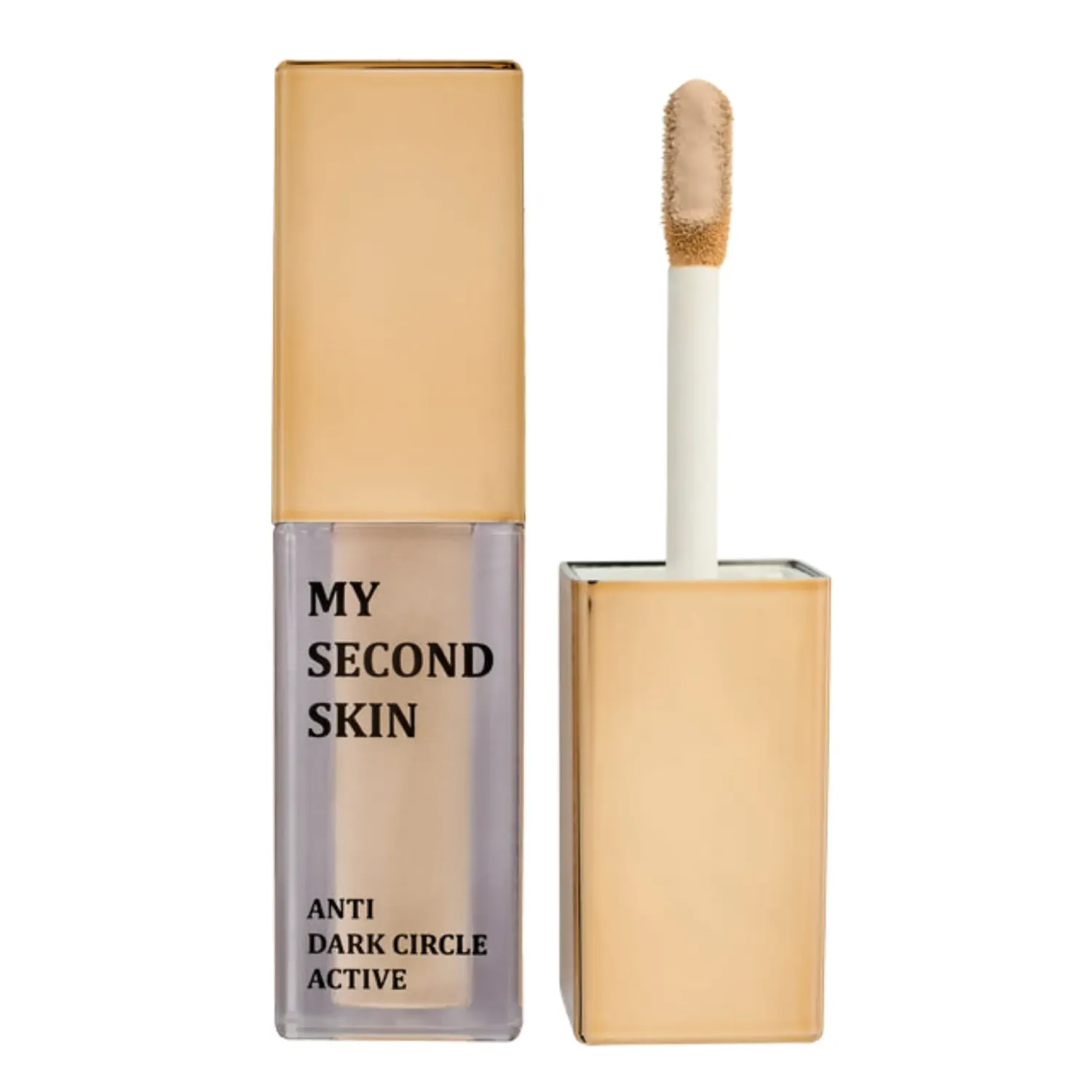 Doe-foot applicator with creamy my Second Skin Concealer formula by my Geisha UK in Shade: Light