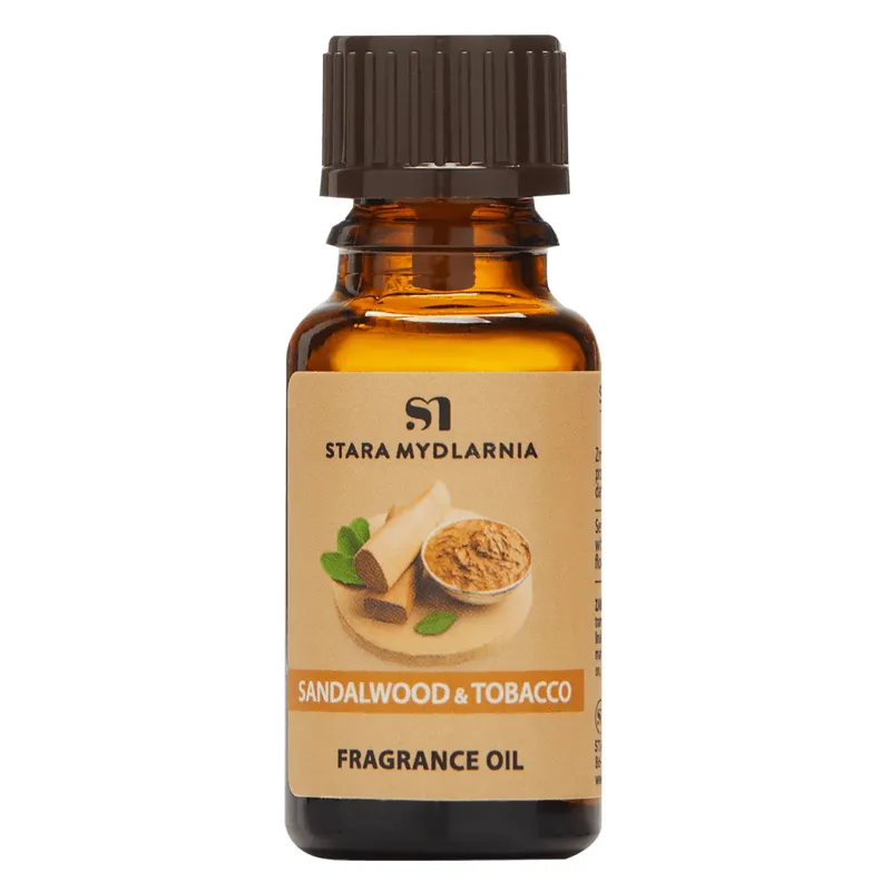 Stara Mydlarnia Sandalwood &amp; Tobacco Fragrance Oil

NOTES: Sandalwood notes, ginger and tobacco.

Wrap your home, office or workspace in the refined aroma of sandalwood, balanced with hints of ginger and tobacco. Sandalwood &amp; Tobacco Fragrance Oil is specially designed for aromatherapy, suitable for aromatherapy lamp, humidifiers, to refresh scented sachets or potpourri.

Size: 12 ml