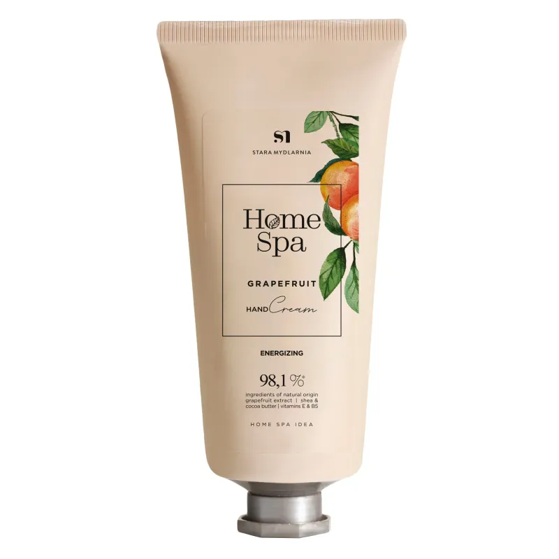 Stara Mydlarnia Grapefruit Hand Cream
Stara Mydlarnia Grapefruit Hand Cream (75ml) contains nourishing ingredients such as shea butter, cocoa butter, panthenol, vitamin E and grapefruit extract. Grapefruit extract helps fight free radicals and revitalizes the skin, while panthenol hydrates it. In addition, shea butter and cocoa butter strengthen the skin's natural hydrolipidic barrier, hydrate it and prevent water loss. The cream is quickly absorbed by the skin, providing protection against dryness and adverse environmental conditions. Contains 98.1% natural ingredients and has been dermatologically tested.
Clean bodycare | Eco-friendly
For: Women | Men | Unisex
Size: 75 ml