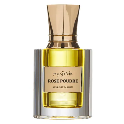my Geisha Rose Poudre - Huile de Parfum Premium

Top notes: lychees, rhubarb, bergamot and nutmeg; Middle notes: Grasse rose, peony, musk, vanilla; Base notes: casmeran, cedar, haitian vetiver and incense

The duality of my Geisha Rose Poudre Premium Huile de Parfum is given by the interesting mix of flavors: the delicacy of the rose and the effervescence of the bergamot combine with the intensity of vanilla and musk, all of which are perfectly completed by the woody base. Sensual and delicate but strong, while preserving the Oriental character – my Geisha, will envelop you in a seductive, powdered-vanilla aroma.
For: Women
Scent Family: Floral | Oriental | Powdery
Size: 14 ml
Packaging: Premium