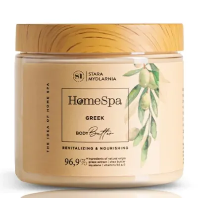 Stara Mydlarnia Greek Body Butter
Stara Mydlarnia's Greek body butter (200 ml) is enriched with avocado oil, shea butter and grape extract. The velvety texture with the scent of ripe and sweet grapes is perfectly absorbed, nourishes and cares for the skin, leaving a protective layer. Oils, allantoin, panthenol, squalane and vitamin E restore comfort and smoothness to the skin. Grape extract has an antioxidant, moisturizing effect and improves skin firmness. Used regularly, it prevents dehydration, thus limiting the aging process of the skin. Its formula contains 96.9% ingredients of natural origin.
Clean bodycare | Eco-friendly | Vegan
For | Women | Men | Unisex