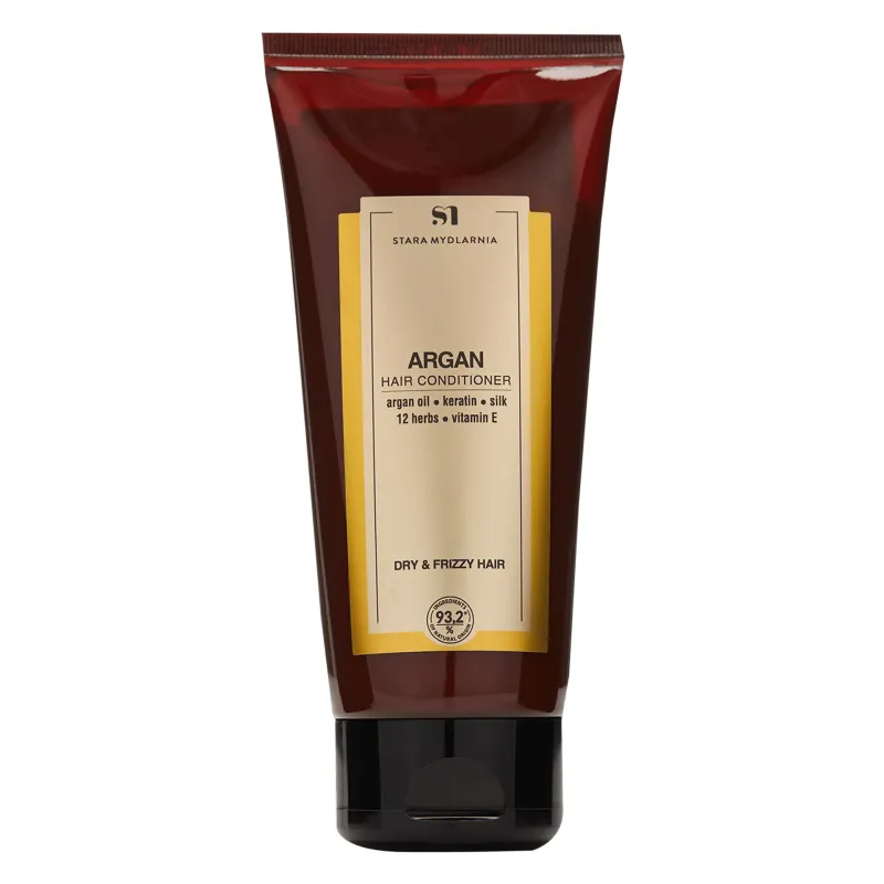 Bottle of Stara Mydlarnia Argan Oil Hair Conditioner for Nourished and Shiny Hair from my Geisha Milton Keynes